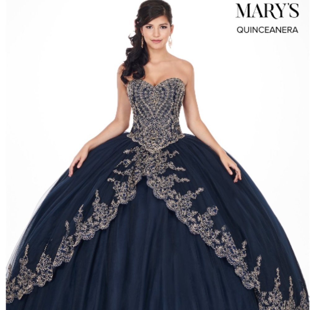 Quinceanera Dress (Plus Doll, Bouquet, Photo Album, H… Gem